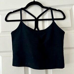 Beyond Yoga Spacedye Slim Racerback Cropped Tank Darkest Night Size Large